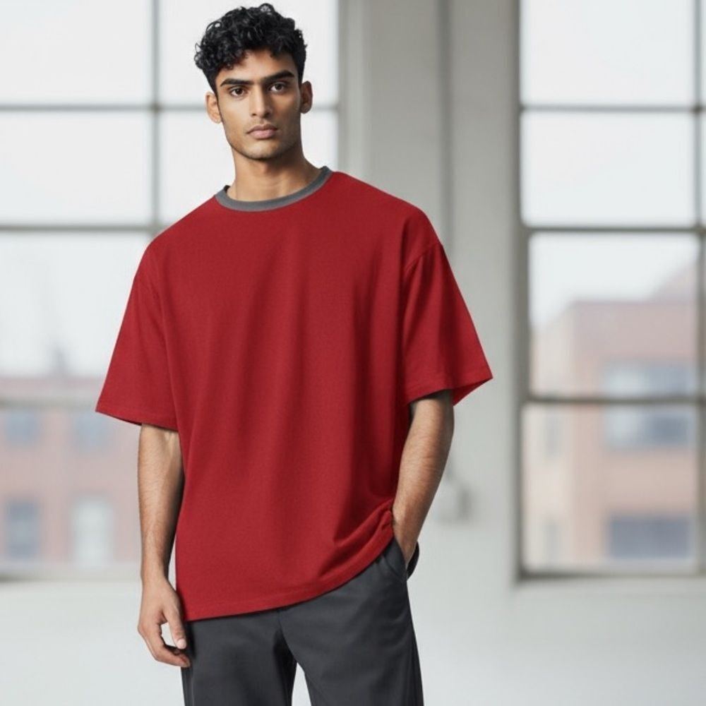 Lululemon‎ Men's Red Athletic T-Shirt Size M Short Sleeve Fitness Top